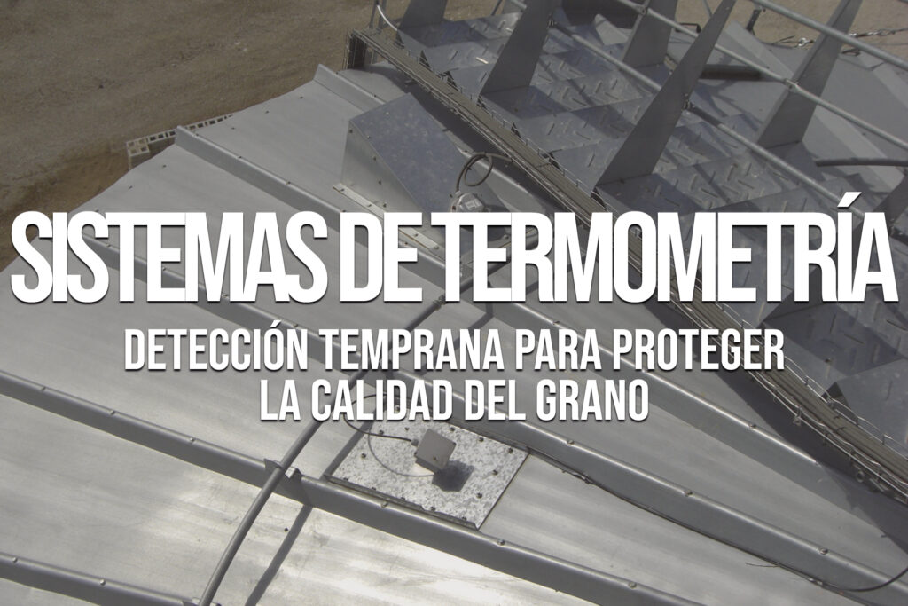 Sistema de termometría instalado en un silo para almacenamiento de grano